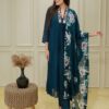 Chinon embroidered suit set with printed dupatta – Pramukhmart