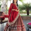Designer Navratri chaniya choli with mirror work and dupatta by Pramukhmart