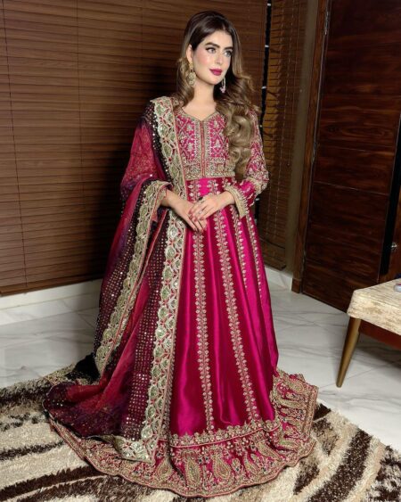 New Heavy Sequin Embroidered Chinon Silk Anarkali Dress