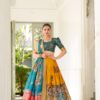 Dola Silk Kalamkari Lehenga with Dupatta and Printed Blouse – Pramukhmart