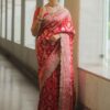Soft Banarasi Katan Silk Saree with Rich Designer Lace – Pramukhmart