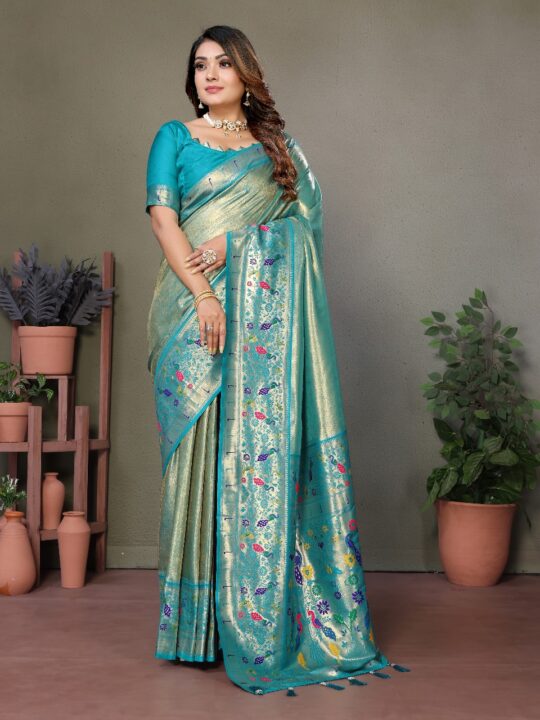 pure tissue silk saree