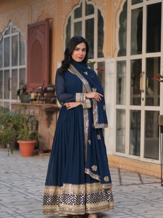 embroidered faux blooming