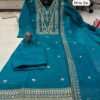 Roman Silk Kurti Set with Gota Patti Embroidery and Designer Dupatta