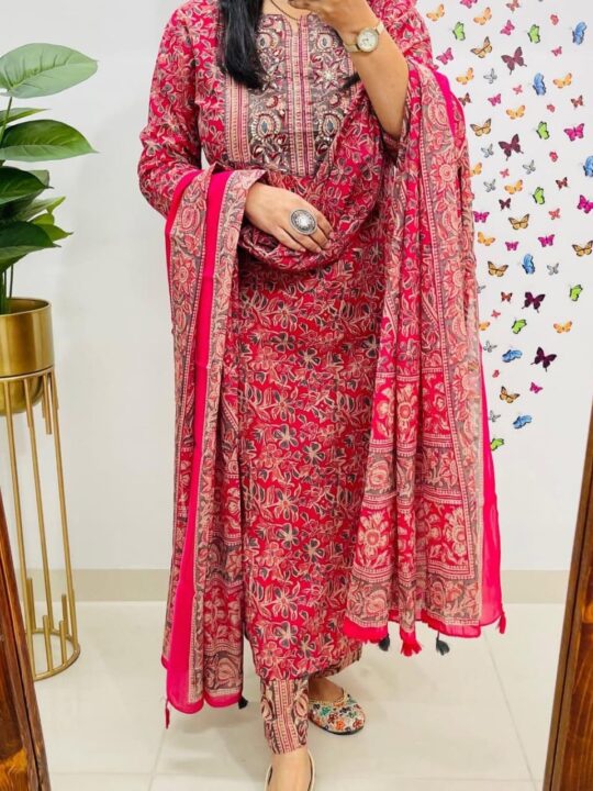 New Designer Kurti Pant Dupatta Set – Party Wear Festive Look