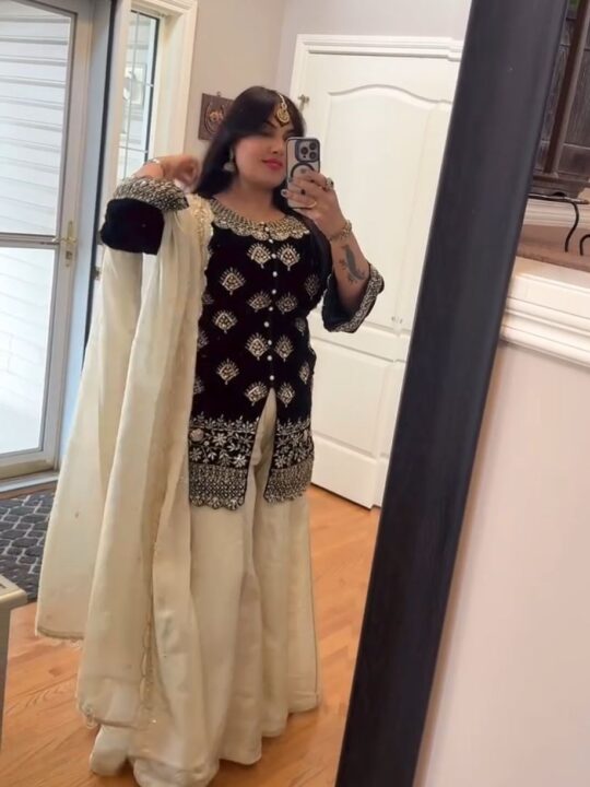 Ready to Wear Chinon Silk Top-Plazzo Set with Dupatta