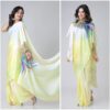 Elegant Kaftan Style Ready to Wear Saree in Crepe Silk with Beautiful Print Design by Pramukhmart