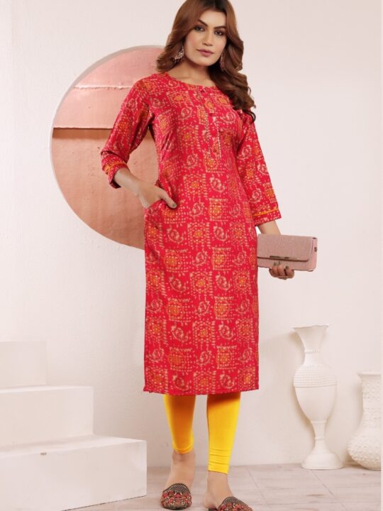 Premium Viscose Maslin Top with Pocket – Front View