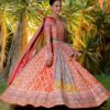 Digital Print Muslin Cotton Chaniya Choli with Mirror and Gotapatti Work