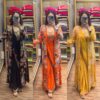 Ready to wear drape saree with embroidered koti and stitched blouse – Chinon silk set