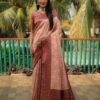 Original Kanjivaram Soft Silk Saree with traditional weaving borders by Pramukhmart