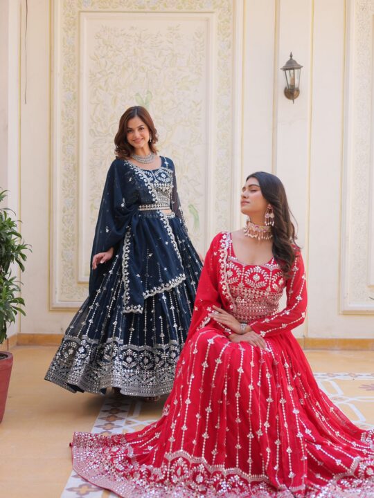 Fully stitched Georgette Chaniya Choli for Wedding with sequin work