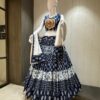 Denim Cotton Chaniya Choli with Gamthi Embroidery