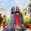 Floral Silk Chaniya Choli with Foil Work Dupatta and Tassels – AYRA Collection