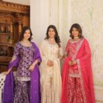 Designer viscose jacquard gharara set with sequins and zari embroidery and Russian silk dupatta