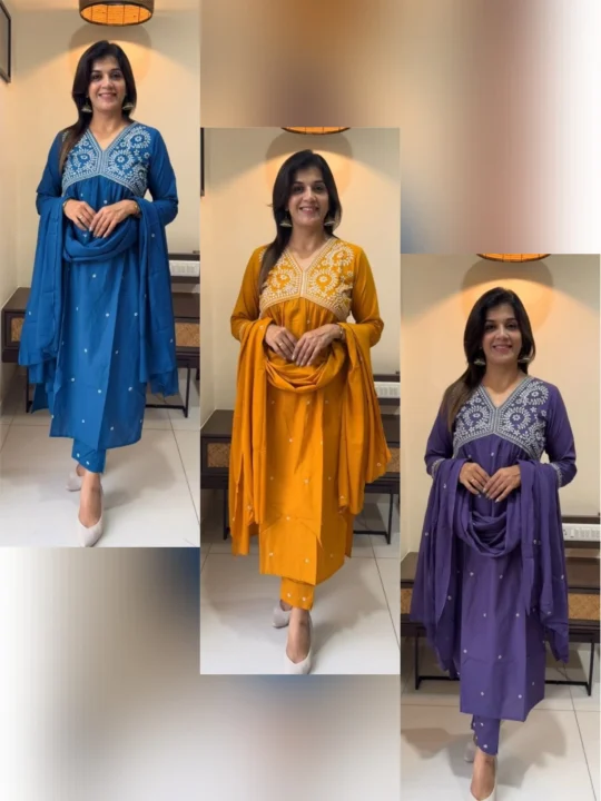 cotton anarkali kurta set
