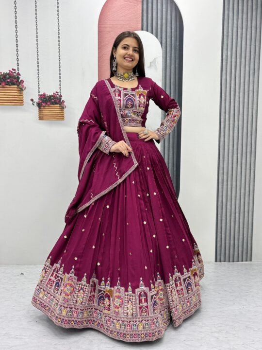 silk embroidered lehenga choli