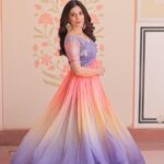 Gold Crush Beads Embroidered Designer Gown with Cotton Lining