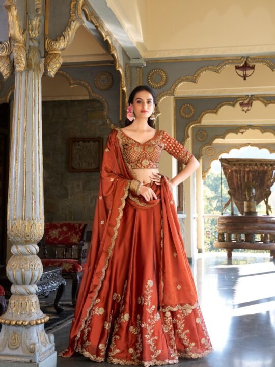 rangoli silk lehenga choli