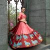 Kalamkari print Lehenga Choli in pure Chinon with fox georgette dupatta – Pramukhmart