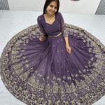 Fox georgette embroidered lehenga choli with dupatta – Pramukhmart