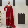 Fendi silk kurti pant set with dupatta featuring sequence embroidery and LCD diamond work