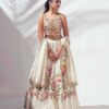 Bridal georgette lehenga choli with chine sequence embroidery and dupatta – Pramukhmart