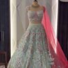 Real Mirror Work Faux Georgette Lehenga Choli with Embroidered Dupatta