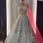 real mirror work lehenga