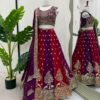 Georgette embroidered lehenga choli with sequin and lace dupatta – Pramukhmart