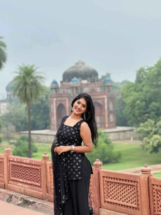 black georgette kurti set