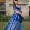 Bandhani Print Chaniya Choli with Gota Patti Work in Vaishali Silk