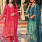 Elegant Chinon Silk Kurti Set with Embroidery and Dupatta – Pramukhmart