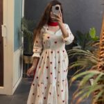 Elegant muslin party wear gown with dupatta for women