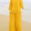 Premium Flex Cotton Cord Set for Women with Flared Top and Bottom