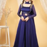 Blue Rangoli Silk Chaniya Choli with Handwork Neck and Embroidered Dupatta