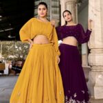 Embroidered Georgette Co-ord Set with Sequin Work for Women – Pramukhmart