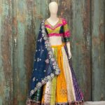 Muslin cotton chaniya choli with real mirror work and georgette dupatta
