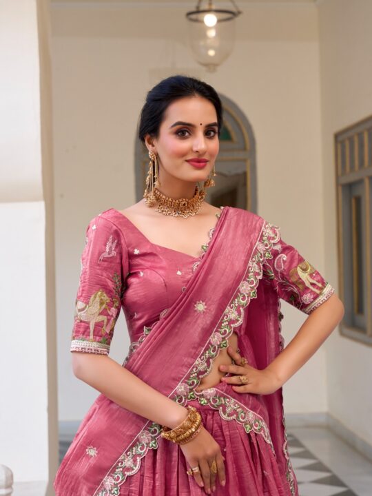 pink chaniya choli