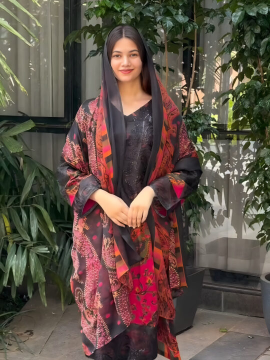 muslin cotton kurti set