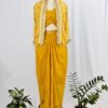 Front view of Party Wear Dhoti Style Saree with Koti