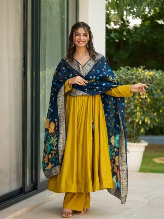 yellow roman silk suit
