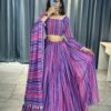 Printed Georgette Chaniya Choli Front View