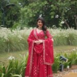 Front view of designer lehenga choli in rangoli silk with embroidery
