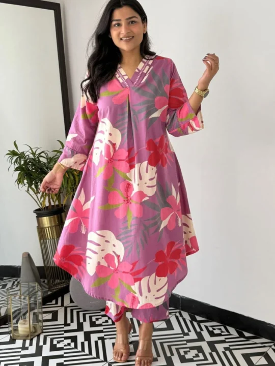 cotton kurti pant set