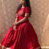 Jacquard silk gown for women with Paithani style and full flair