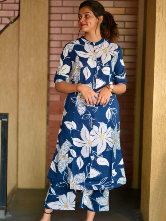 Digital Print Detailing on Women's Co-Ord Set