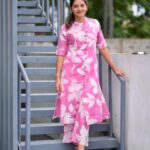 Elegant Women's Poly Rayon Co-Ord Set with Digital Print - Front View