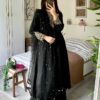 Chinon Silk Kurti Plazzo Set with Embroidery and Dupatta - Front View