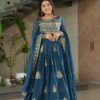 Chinnon gown with sequin embroidery in Rama color